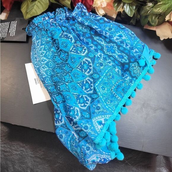 NWT Chaser Chiffon Pom Pom Short - Picture 4 of 6
